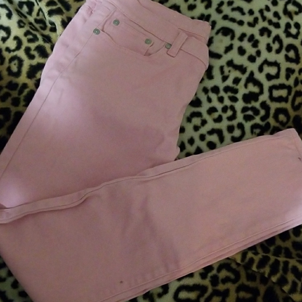 Pink skinny jeans